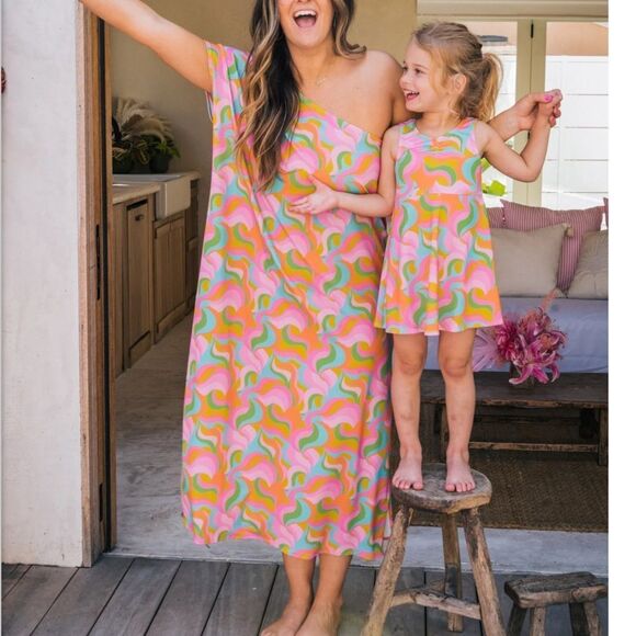 Show me your mumu X Barbie Collab One Shoulder Dress - Picture 1 of 6